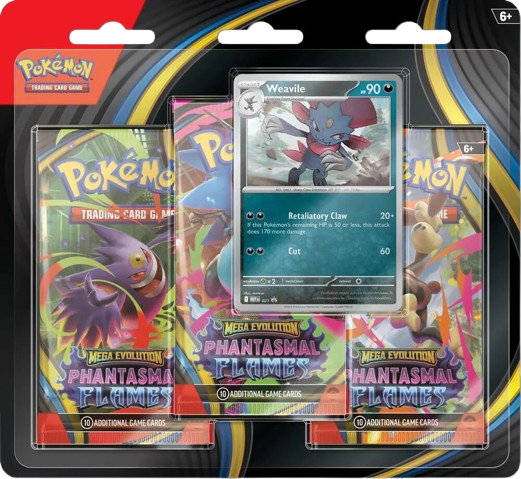Phantasmal Flames 3 Pack Blister [Weavile] - ME02: Phantasmal Flames (PFL) Pre-order