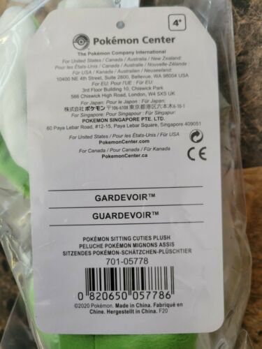 Gardevoir Sitting Cuties Plush Pokemon Center Original Sealed With English Tag