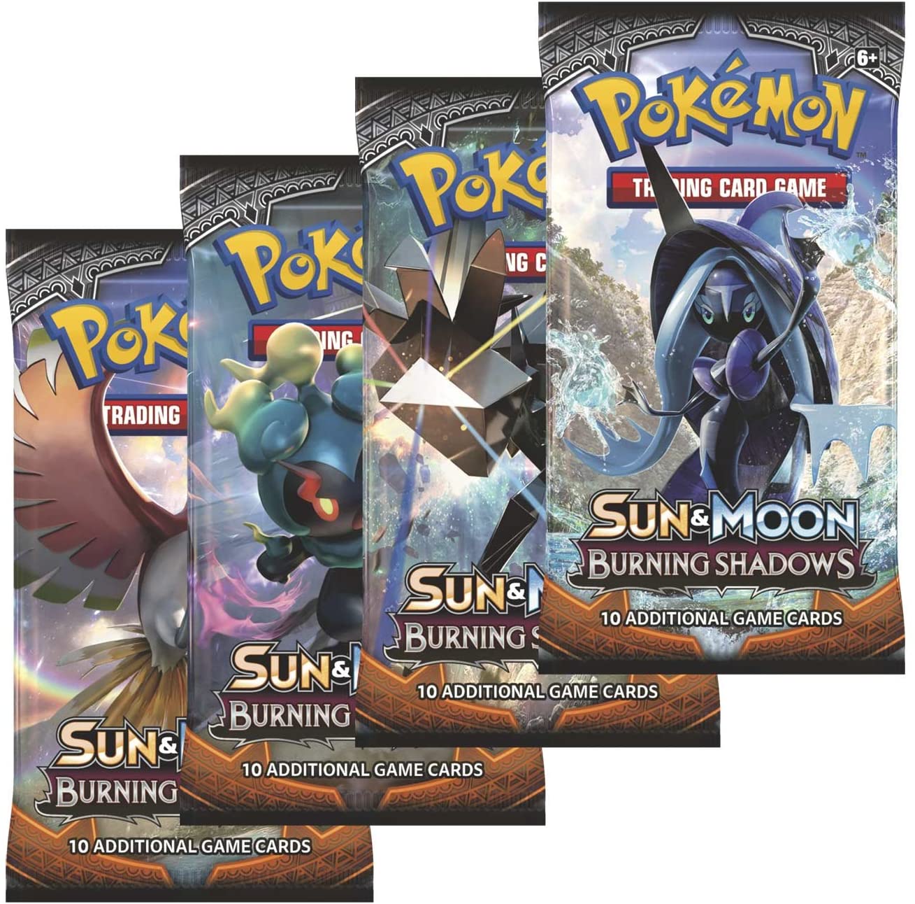 Pokemon 4X Burning Shadows Booster Pack - 4-Pack Bundle - TreasuredCollectibles Treasuredcollectibles.com pokemon yugioh premiere TCG trading destination Rares holors and more for sale