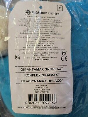 Gigantamax Snorlax Poke Plush Pokemon Center Original Sealed with English Tag