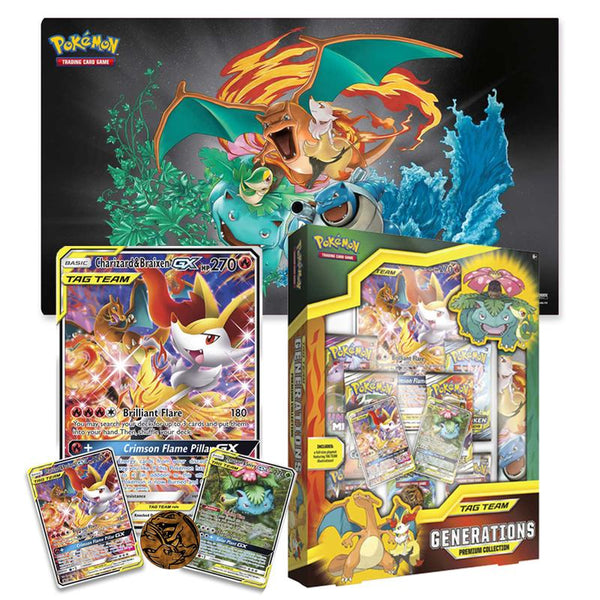 Pokémon TCG: TAG TEAM Generations Premium Collection - Charizard & Braixen - TreasuredCollectibles Treasuredcollectibles.com pokemon yugioh premiere TCG trading destination Rares holors and more for sale
